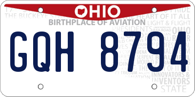 OH license plate GQH8794