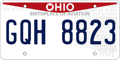 OH license plate GQH8823