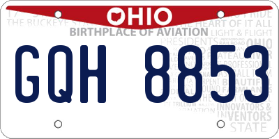 OH license plate GQH8853