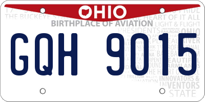 OH license plate GQH9015