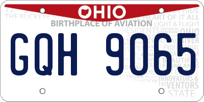 OH license plate GQH9065