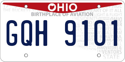 OH license plate GQH9101
