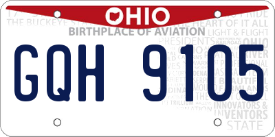 OH license plate GQH9105
