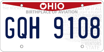 OH license plate GQH9108