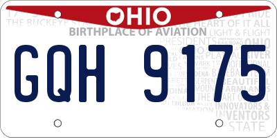 OH license plate GQH9175