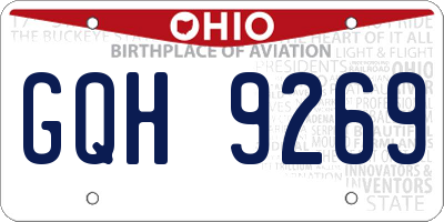 OH license plate GQH9269