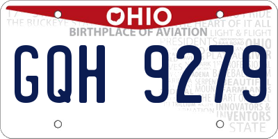 OH license plate GQH9279