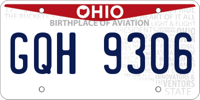 OH license plate GQH9306
