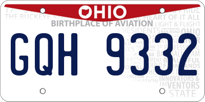 OH license plate GQH9332