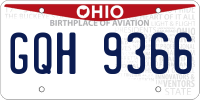 OH license plate GQH9366