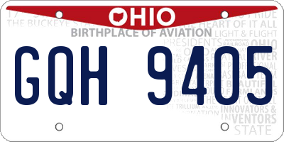 OH license plate GQH9405