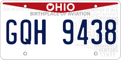 OH license plate GQH9438
