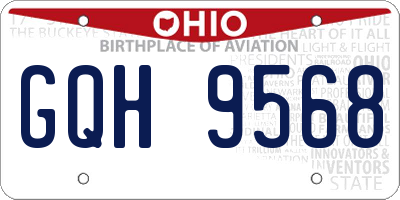 OH license plate GQH9568