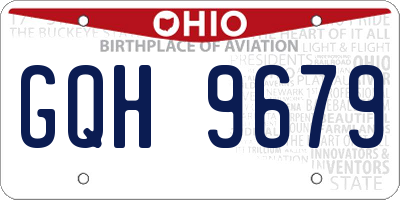 OH license plate GQH9679