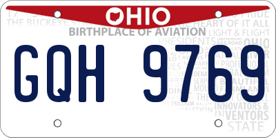 OH license plate GQH9769