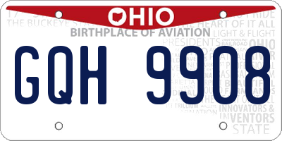 OH license plate GQH9908