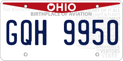 OH license plate GQH9950
