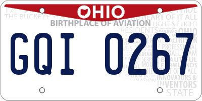 OH license plate GQI0267