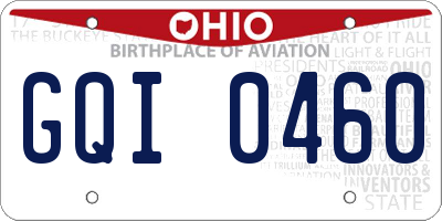 OH license plate GQI0460