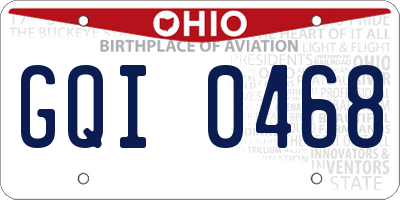 OH license plate GQI0468
