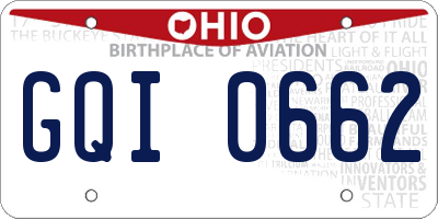 OH license plate GQI0662