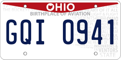 OH license plate GQI0941