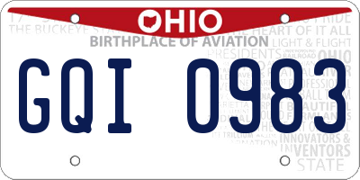 OH license plate GQI0983