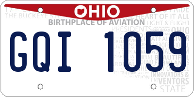 OH license plate GQI1059