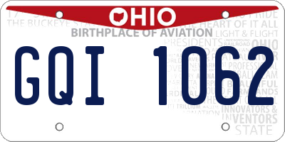 OH license plate GQI1062
