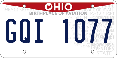 OH license plate GQI1077