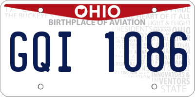 OH license plate GQI1086