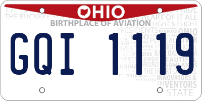 OH license plate GQI1119