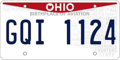OH license plate GQI1124