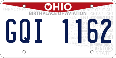 OH license plate GQI1162