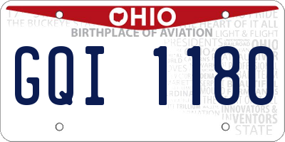 OH license plate GQI1180