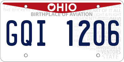 OH license plate GQI1206