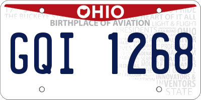 OH license plate GQI1268