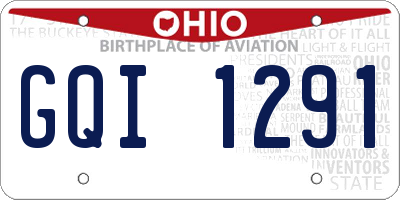 OH license plate GQI1291