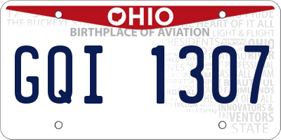 OH license plate GQI1307