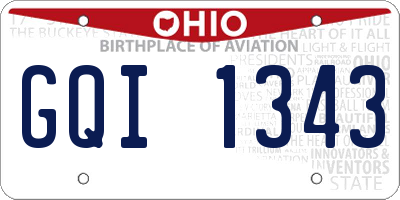 OH license plate GQI1343