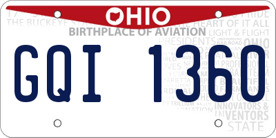 OH license plate GQI1360