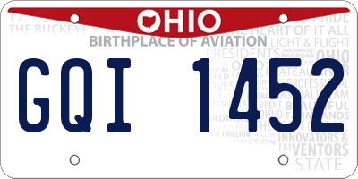 OH license plate GQI1452