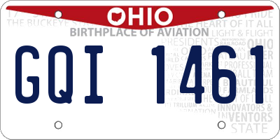 OH license plate GQI1461