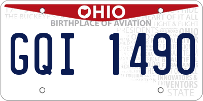 OH license plate GQI1490
