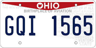 OH license plate GQI1565