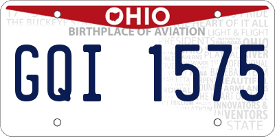OH license plate GQI1575