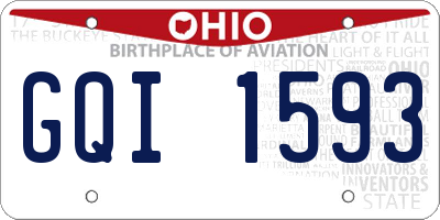 OH license plate GQI1593