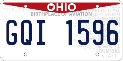 OH license plate GQI1596