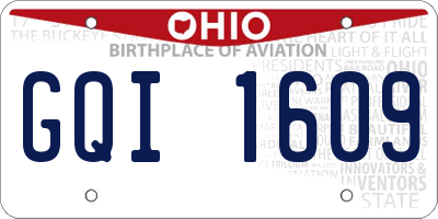 OH license plate GQI1609
