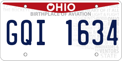 OH license plate GQI1634